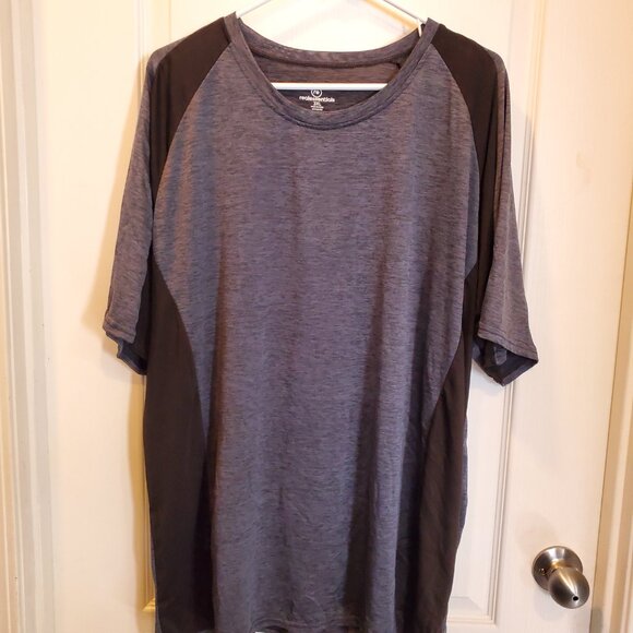 FOUR Men's 3XL Performance V-Neck Tee's - Gray/Black & Green/Black & Navy & Grey - Picture 2 of 13